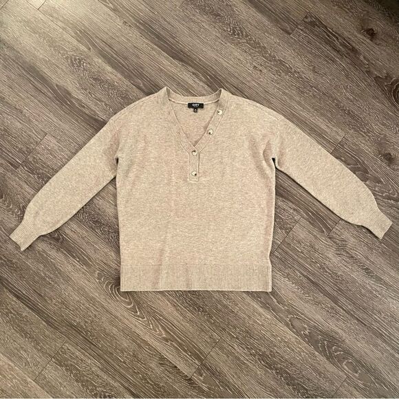 Oat New York Button Neck Henley – Heather Mocha - Picture 1 of 8